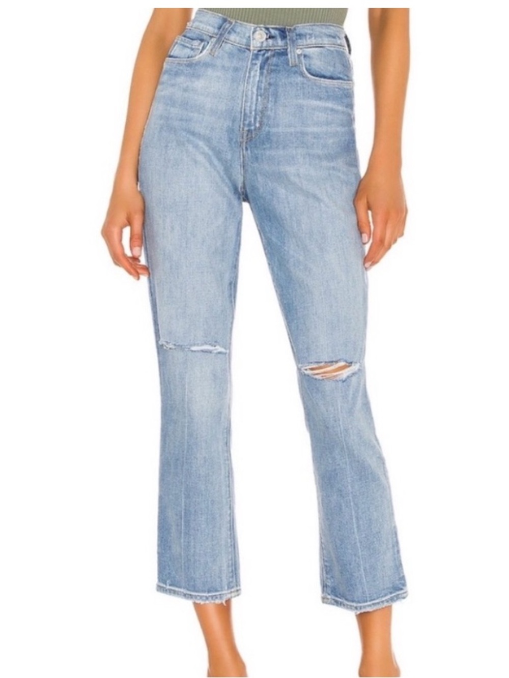Hudson revolve holy straight light wash blue denim jeans pants size 27